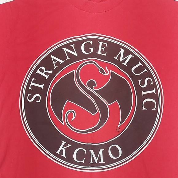 Tech N9ne Strange Music KCMO Rap Shirt Mens Size Medium Double Sided Black & Red - Picture 2 of 14